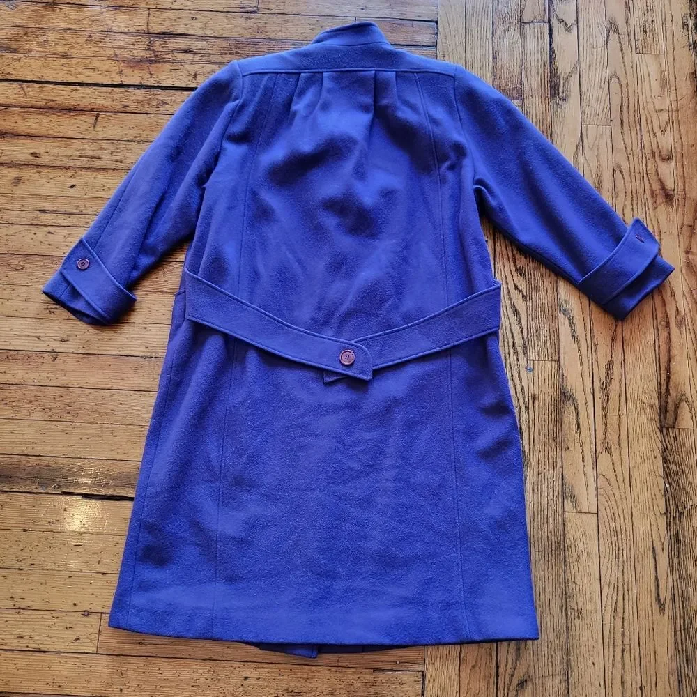 Miss Bobbie Vintage 1960s Wool Coat Blue‎